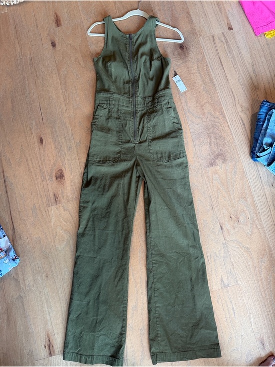 Anthropologie Pants - Anthropologie Naomi Olive Wide-Leg Utility Jumpsuit 4 NWT